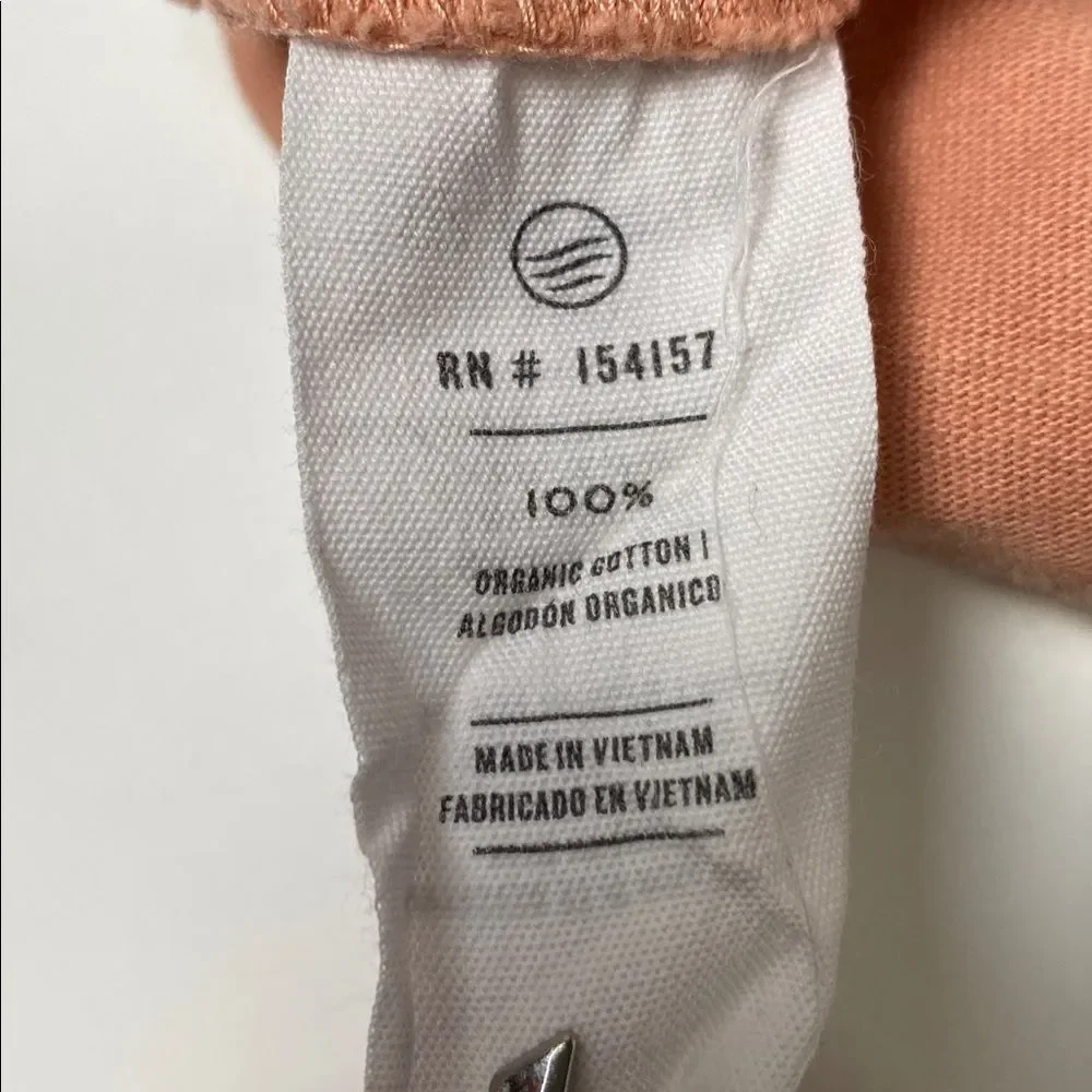United By Blue Impact Collection Organic Cotton Casual T Shirt Dress Peach